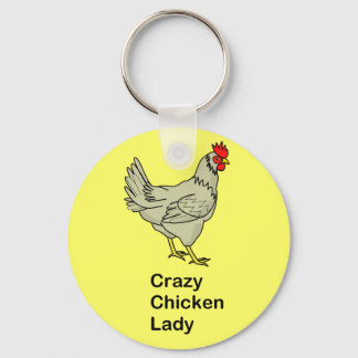 Crazy Chicken Lady Keychain