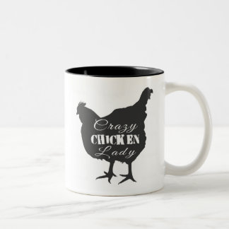 Crazy Chicken Lady Two-Tone Coffee Mug