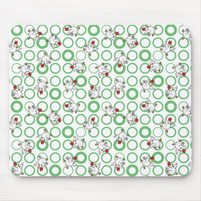 Crazy Chickens Mouse Pad (Front)