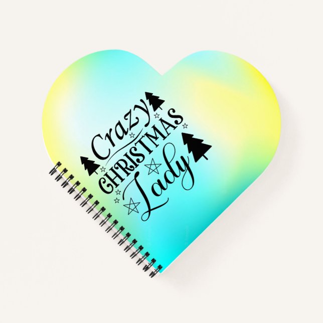 Crazy Christmas Lady-45322 Notebook (Front)