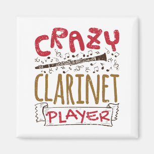 Crazy Clarinet Player Clarinetist Magnet