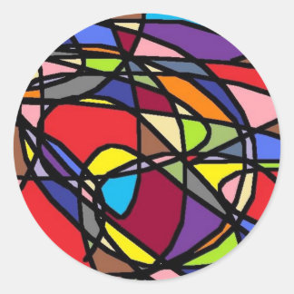 crazy classic round sticker