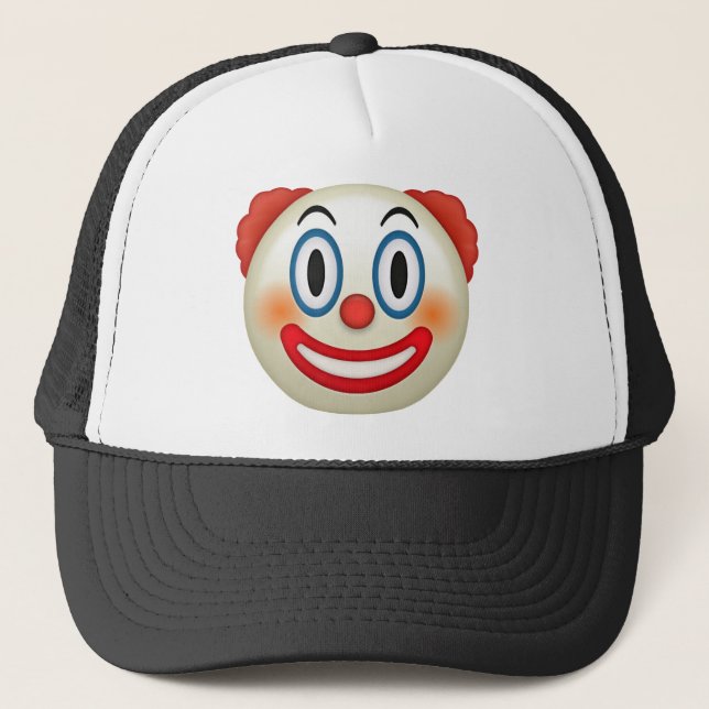 Crazy Clown Emoji Trucker Hat (Front)