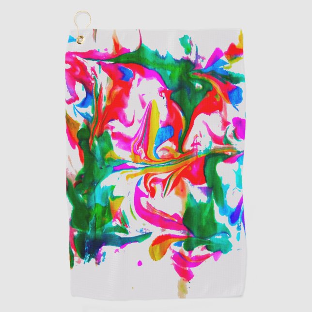 Crazy colors golf towel (Front)