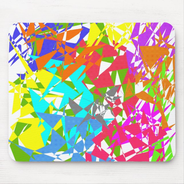 Crazy Colour Polygon Texture Mousepad (Front)