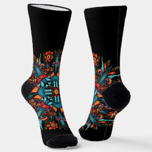 Crazy colourful fun cool psychedelic socks