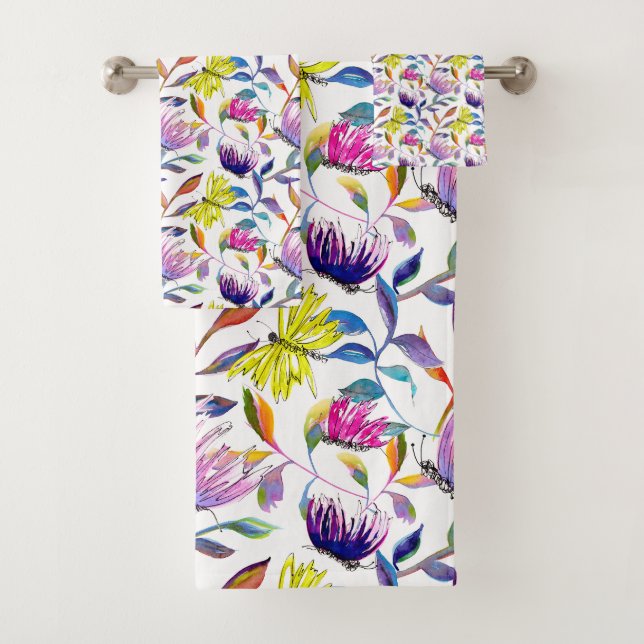 Crazy Colours Bath Towel Set (Insitu)