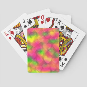 Crazy Colours Hearts Bokeh BICYCLE CARDS
