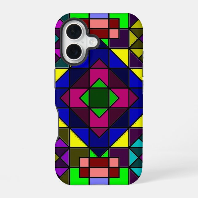 Crazy Colours iPhone 16 Case (Back)