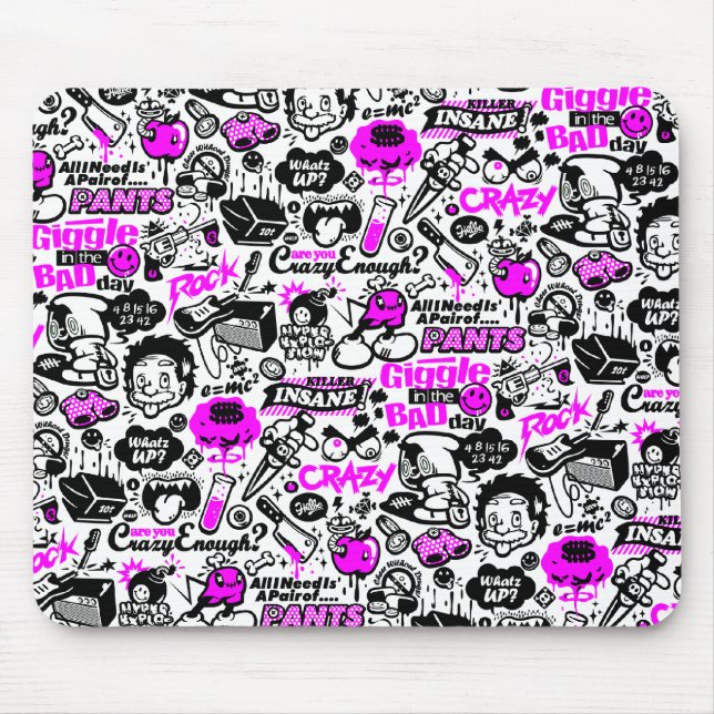 Crazy  Combo Mouse Pad (Front)