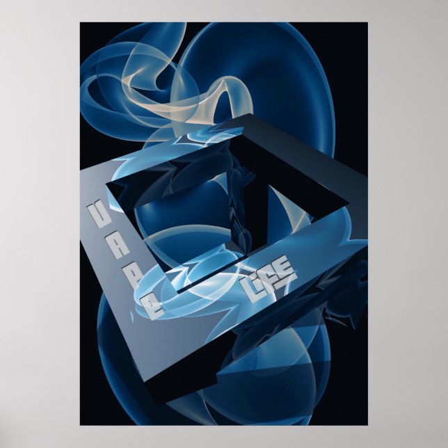 Crazy Cool Vape Cloud Abstract Posters (Front)