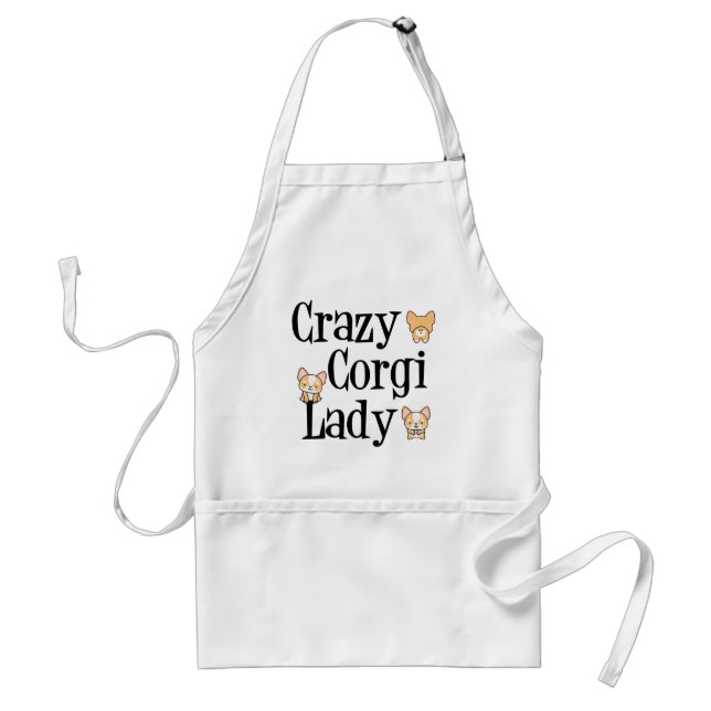 Crazy Corgi Lady Standard Apron (Front)