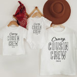 Crazy Cousin Crew Family Toddler T-shirt<br><div class="desc">Not only are matching t-shirts great for unifying family members but they can also be a great conversation starter. People will be able to ask you about your family reunion and the custom t-shirts, giving you the perfect opportunity to share your stories and reminisce about the good times. Featuring the...</div>