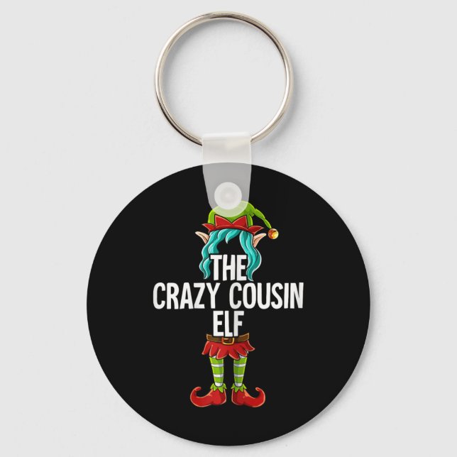 Crazy Cousin Elf  Keychain (Front)