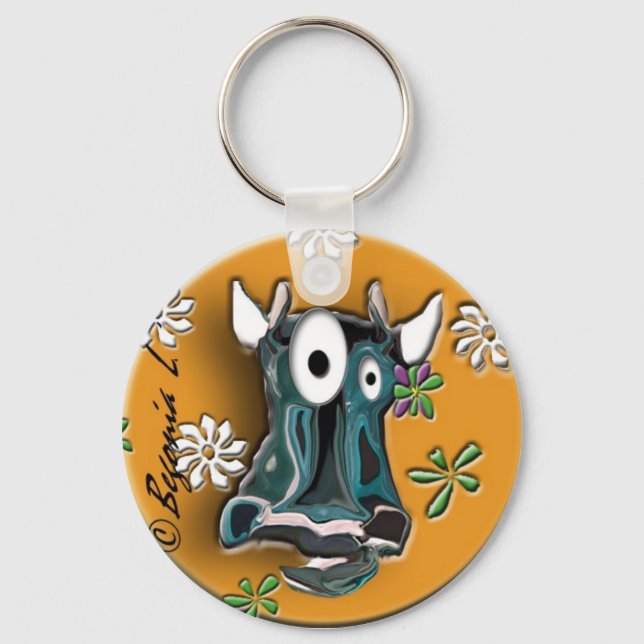 Crazy Cow Mazy Keychain (Front)
