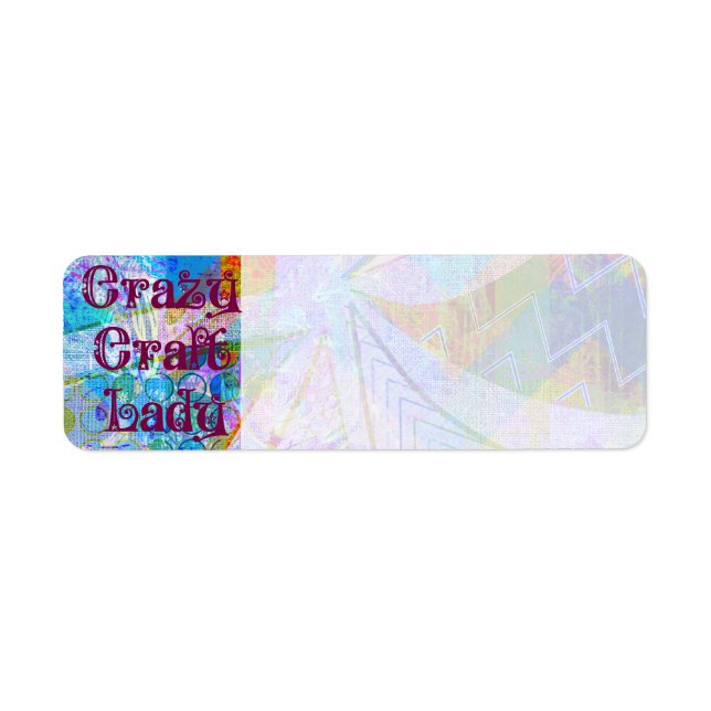Crazy Craft Lady Blue Purple Butterfly Chevron Col (Front)