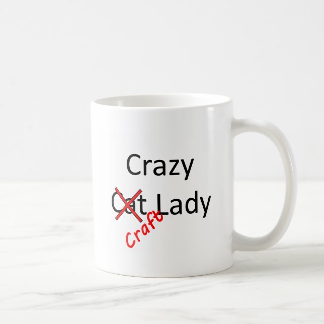 crazy craft lady .png coffee mug (Right)