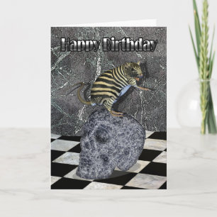 Crazy Creator Carte d'anniversaire zèbre sur crâne