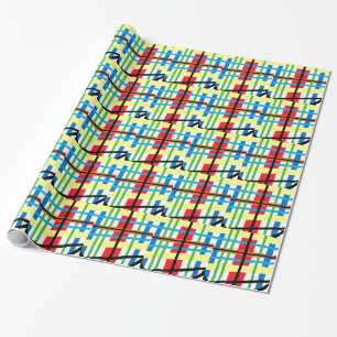 Crazy Crisscross Stripes Wrapping Paper