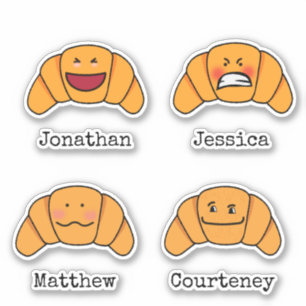 Crazy Croissants Quartet with Personalized Names