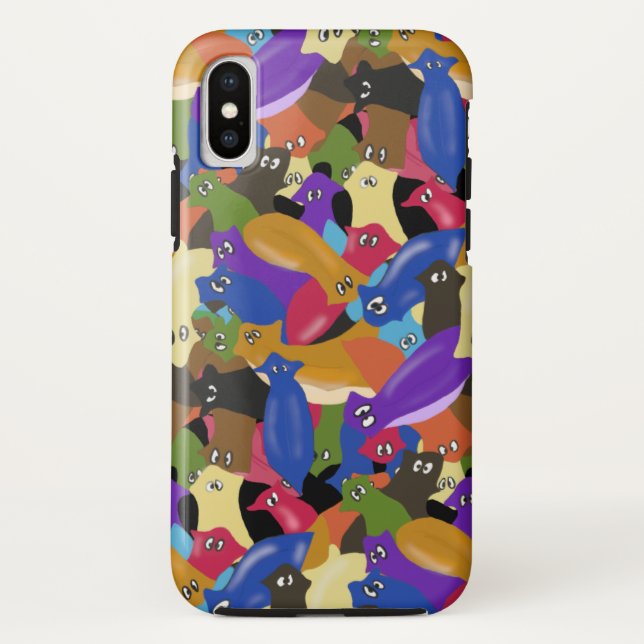 Crazy Cross Eyed Planarian Worms Case-Mate iPhone Case (Back)