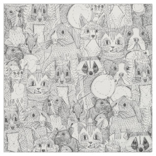 crazy cross stitch critters fabric