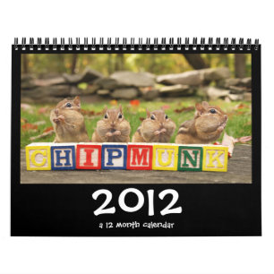 Crazy Cute Chipmunks 2012 Calendar