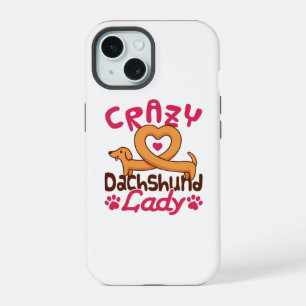 Crazy Dachshund Lady Doxie Mom iPhone 15 Case