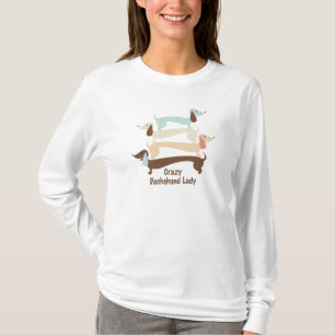 Crazy Dachshund Lady Long Sleeve Tee