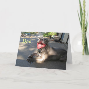Crazy Dad Pitbull Father's Day Card
