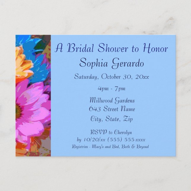 "Crazy Daisies" (1) - Bridal Shower Invitation (Front)
