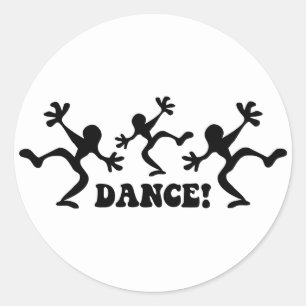 Crazy Dancers Dancing Classic Round Sticker