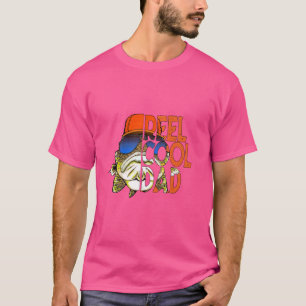 Crazy Dog Dad Fishing Funny Father's Day Reel Cool T-Shirt