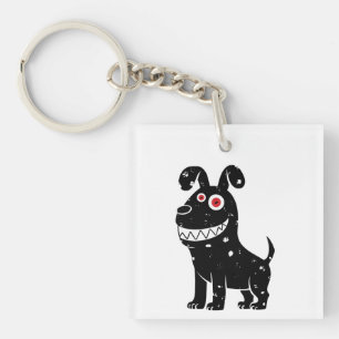 Crazy dog keychain
