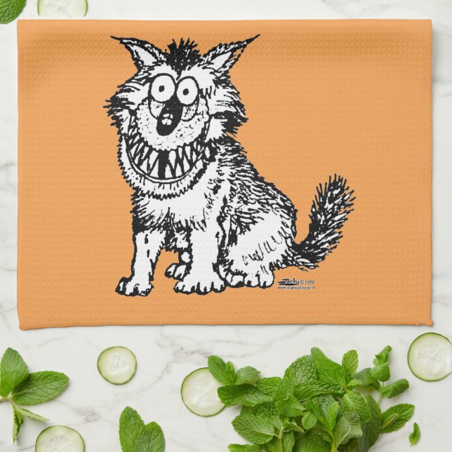 Crazy Dog Kitchen Towel (Folded)
