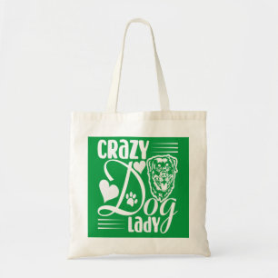 Crazy dog lady tote bag