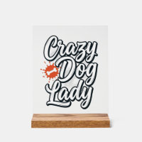 Crazy Dog Lady Vintage Pet Lover Typography Design