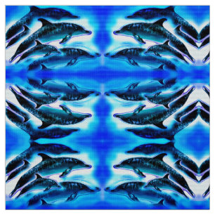 Crazy dolphins fabric