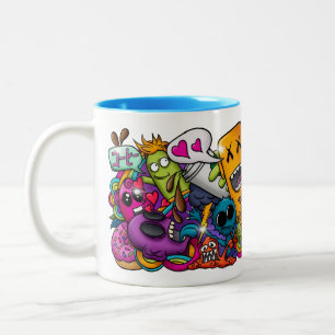 Crazy Doodle Cartoons Coffee Mug