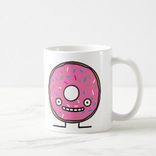 Crazy Doughnut with Sprinkles pink icing sweet Coffee Mug