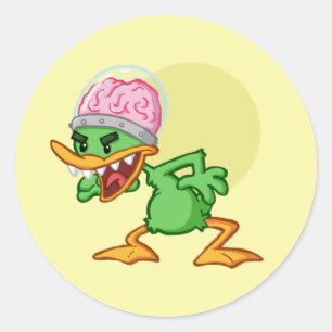 Crazy duck - Insane duck Classic Round Sticker