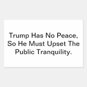 Crazy Dumb Trump Has No Peace Hankamer Artjunkhaus Sticker