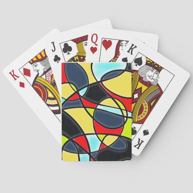 Crazy Eight Abstract Playing Cards (Back)