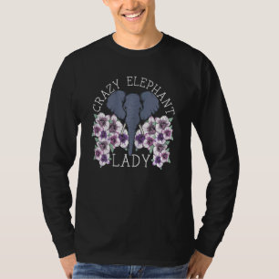 Crazy Elephant Lady Tusk Zoo Animal Zookeeper T-Shirt