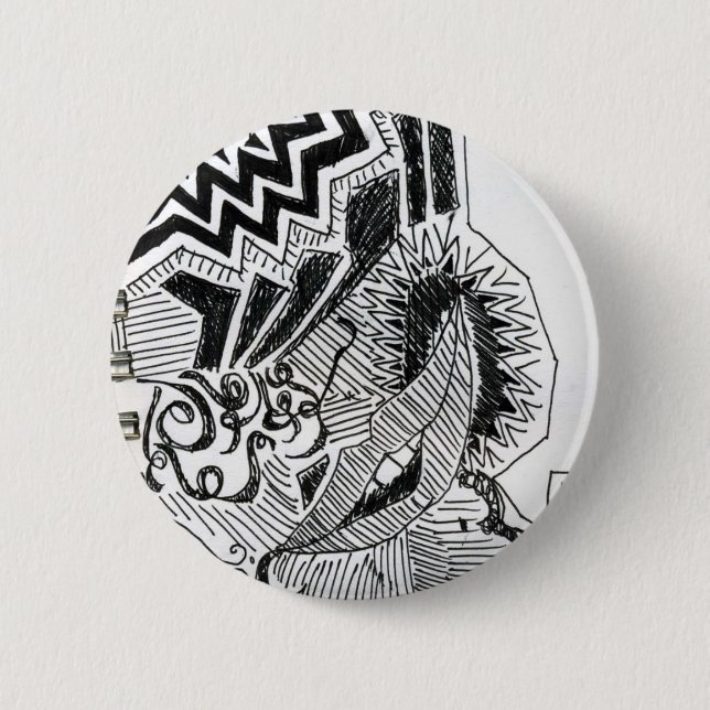 crazy eye 2 inch round button (Front)