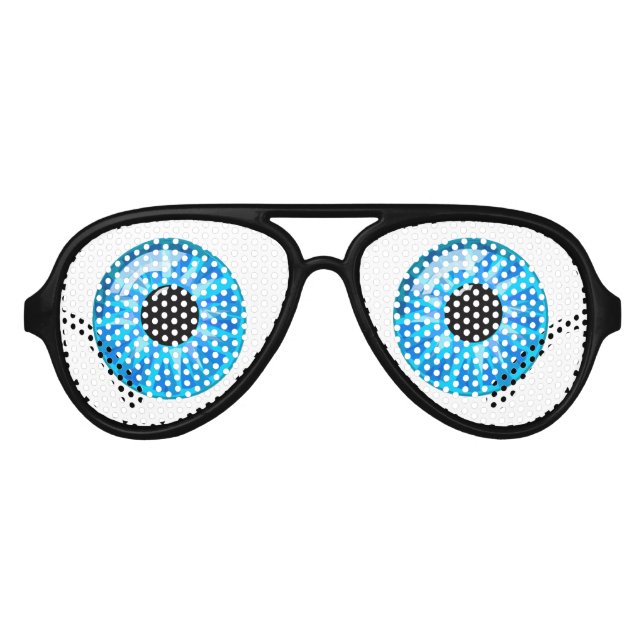 Crazy eyes aviator sunglasses (Front)