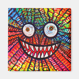 Crazy Eyes Colourful Monster Smile Magnet