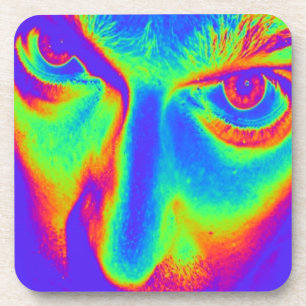 Crazy Eyes pop art Coaster