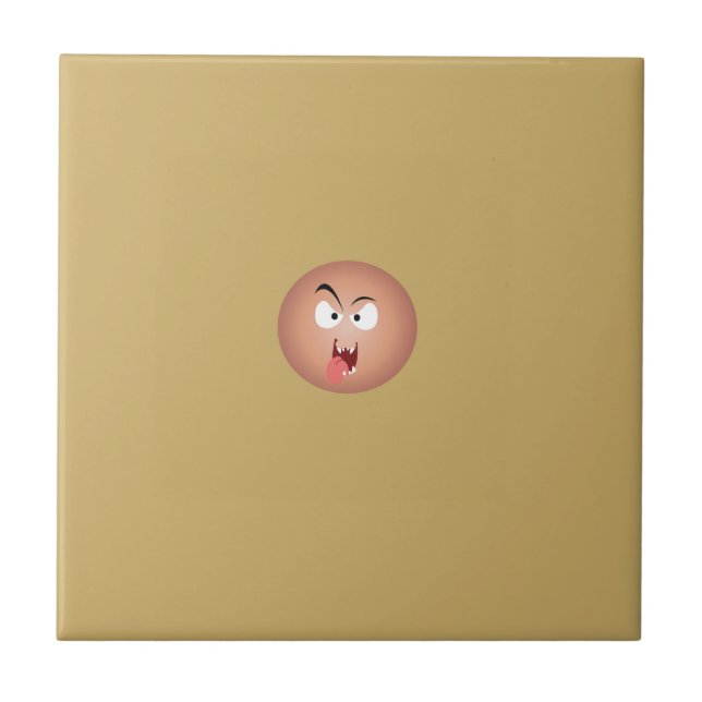 Crazy Face Ceramic Tile (Front)