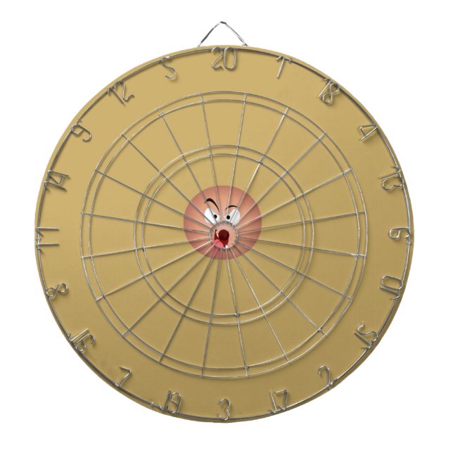 Crazy Face Metal Cage Dartboard (Front)
